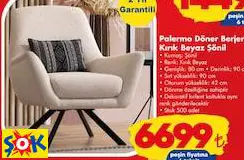 PALERMO DÖNER BERJER KIRIK BEYAZ ŞÖNİL PALERMO DÖNER BERJER KIRIK BEYAZ ŞÖNİL